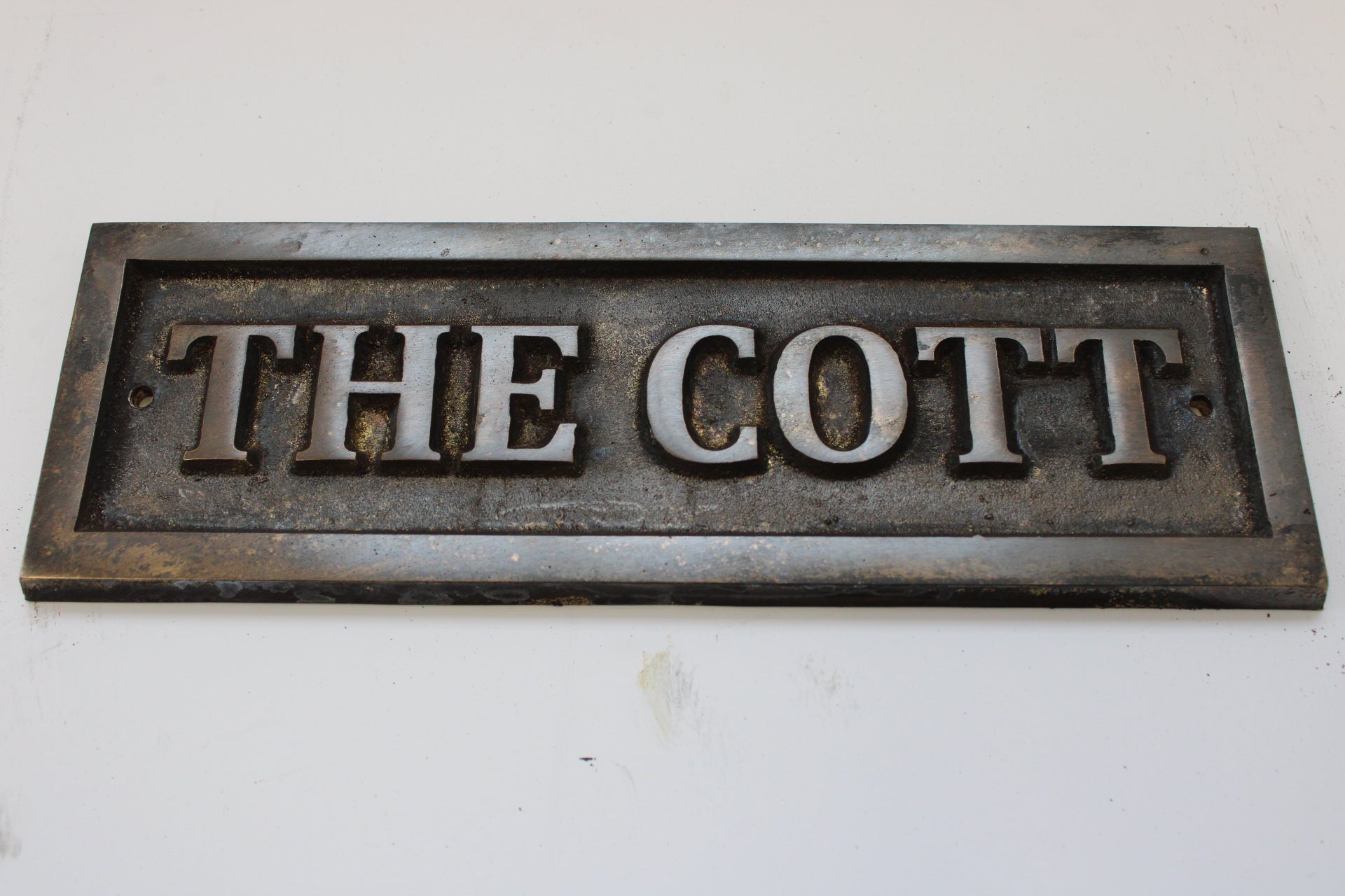 antique bronze plaque