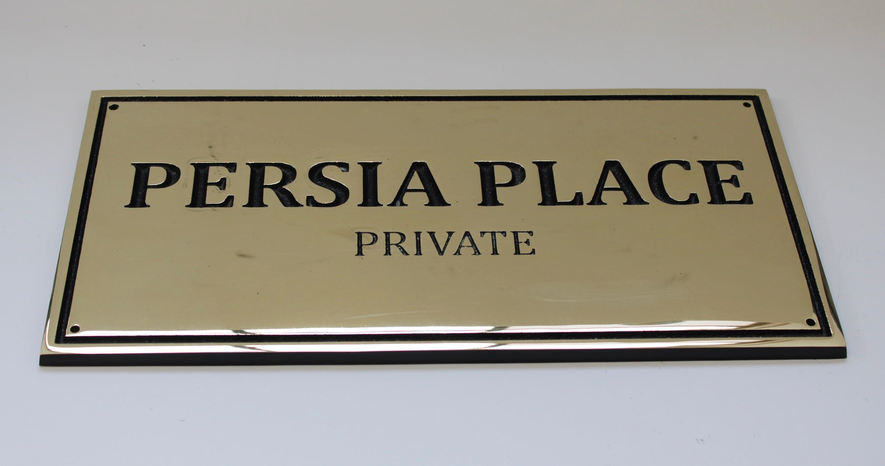 Bronze House Sign polished