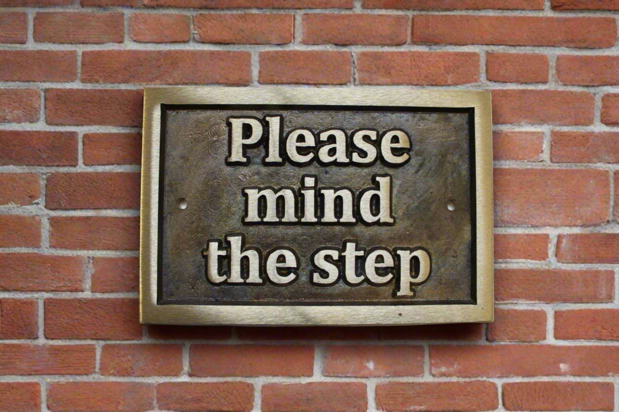 Brass house sign