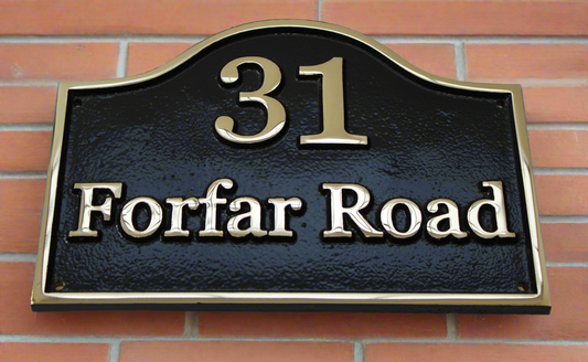 Bronze House Signs with Oval Top