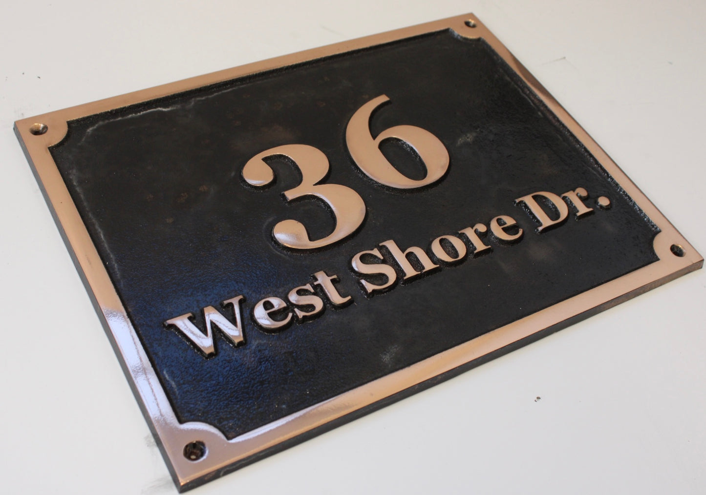 House Name Sign in Copper