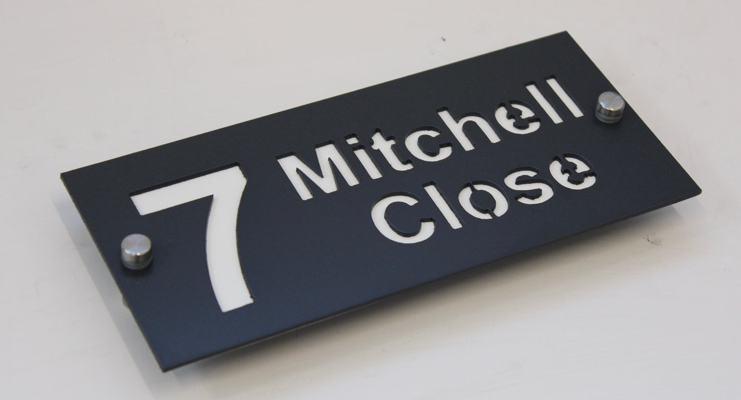 Contemporary address sign