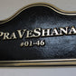 Bronze cast house sign with double border