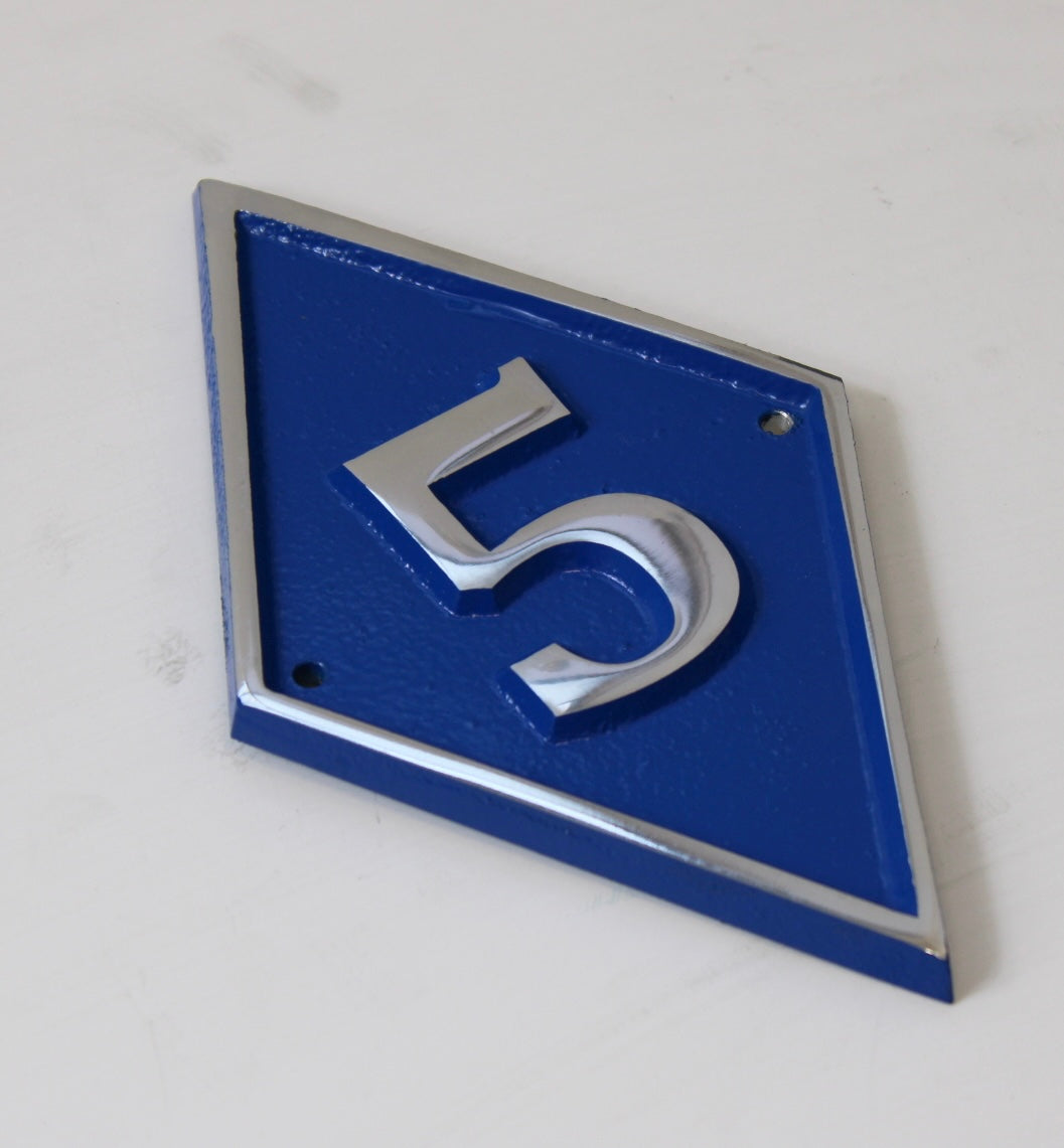 Diamond House Number Sign