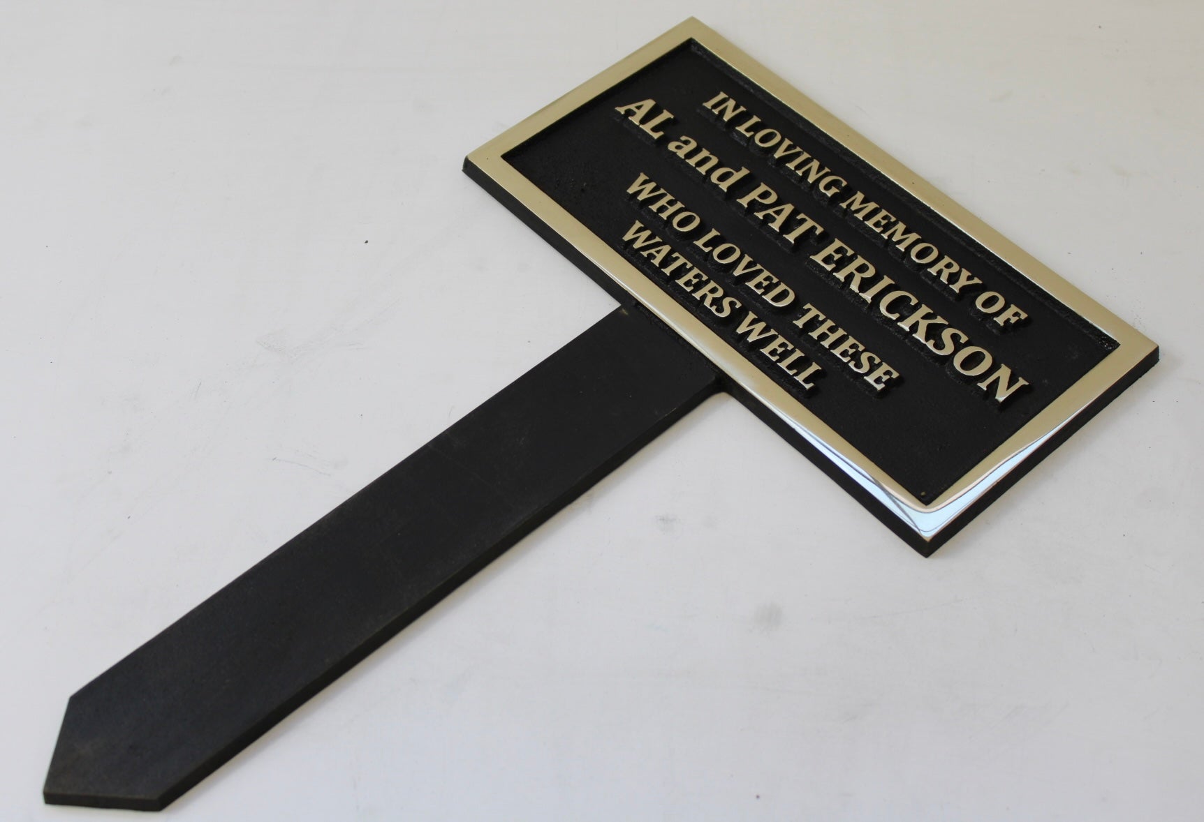 Cast Memorial plaque with stake