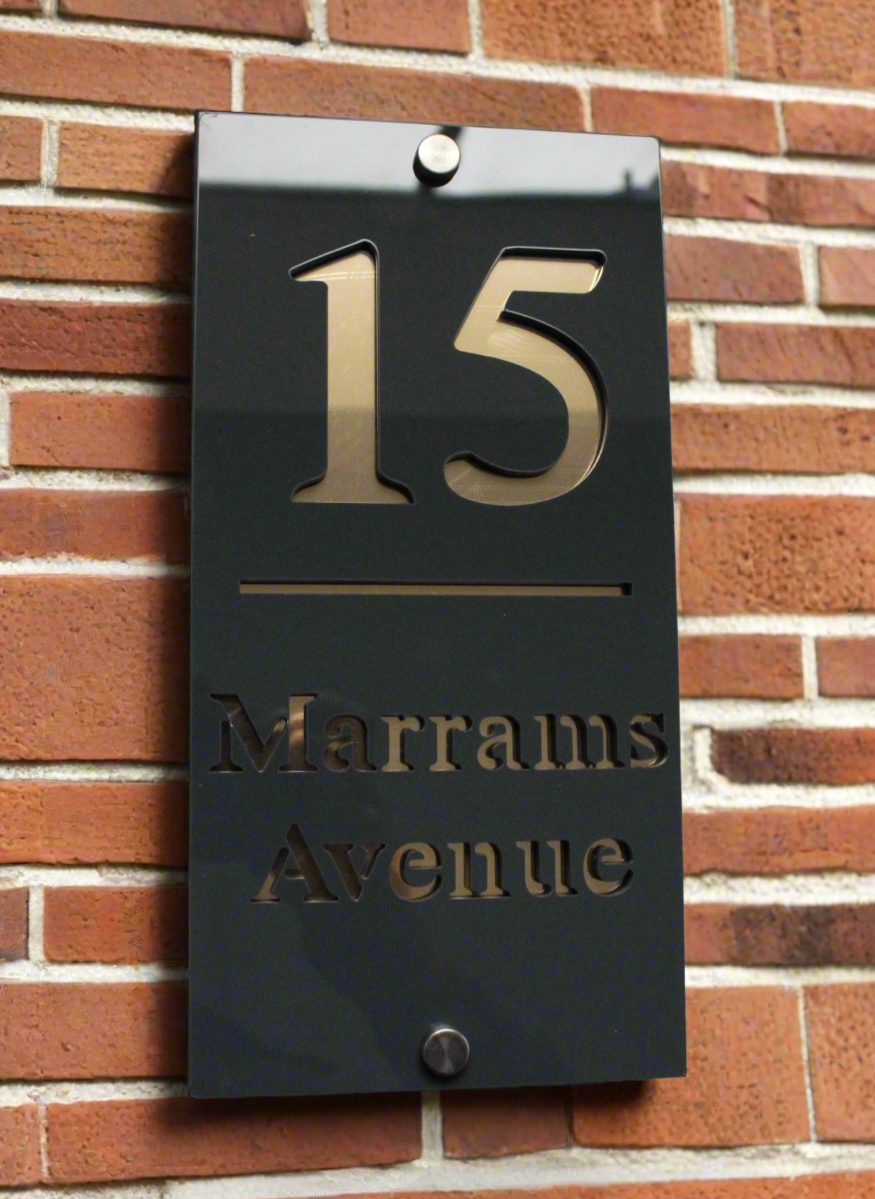 modern acrylic sign