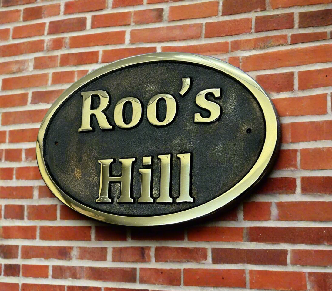 Bronze oval plaque