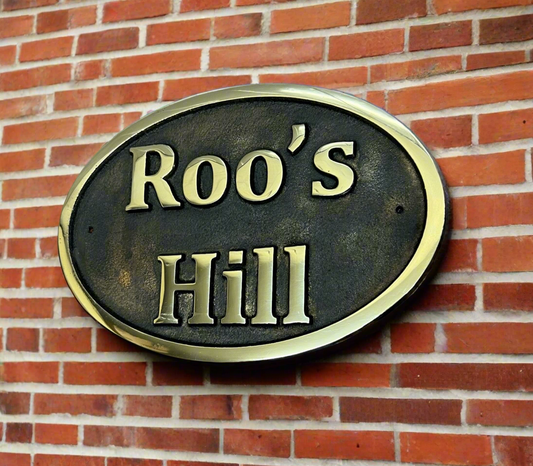 Bronze oval plaque