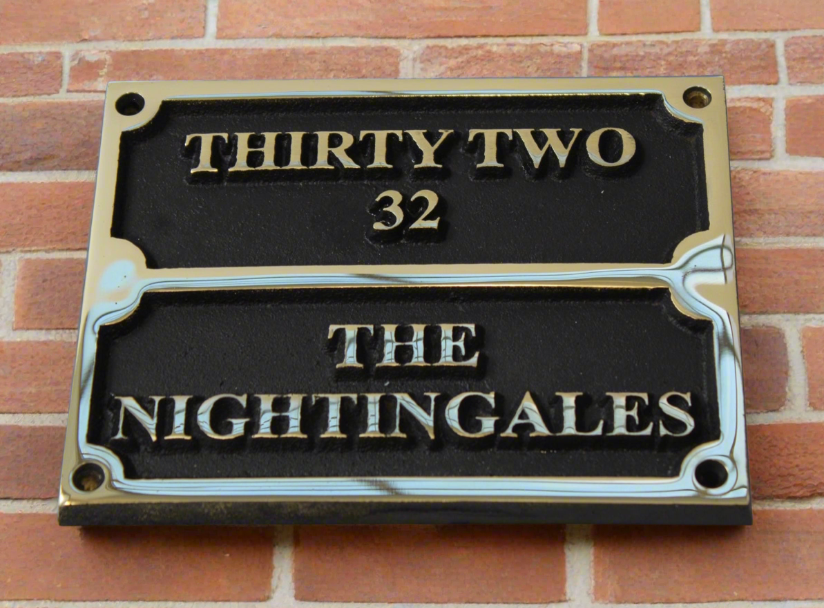 Bronze house plaque