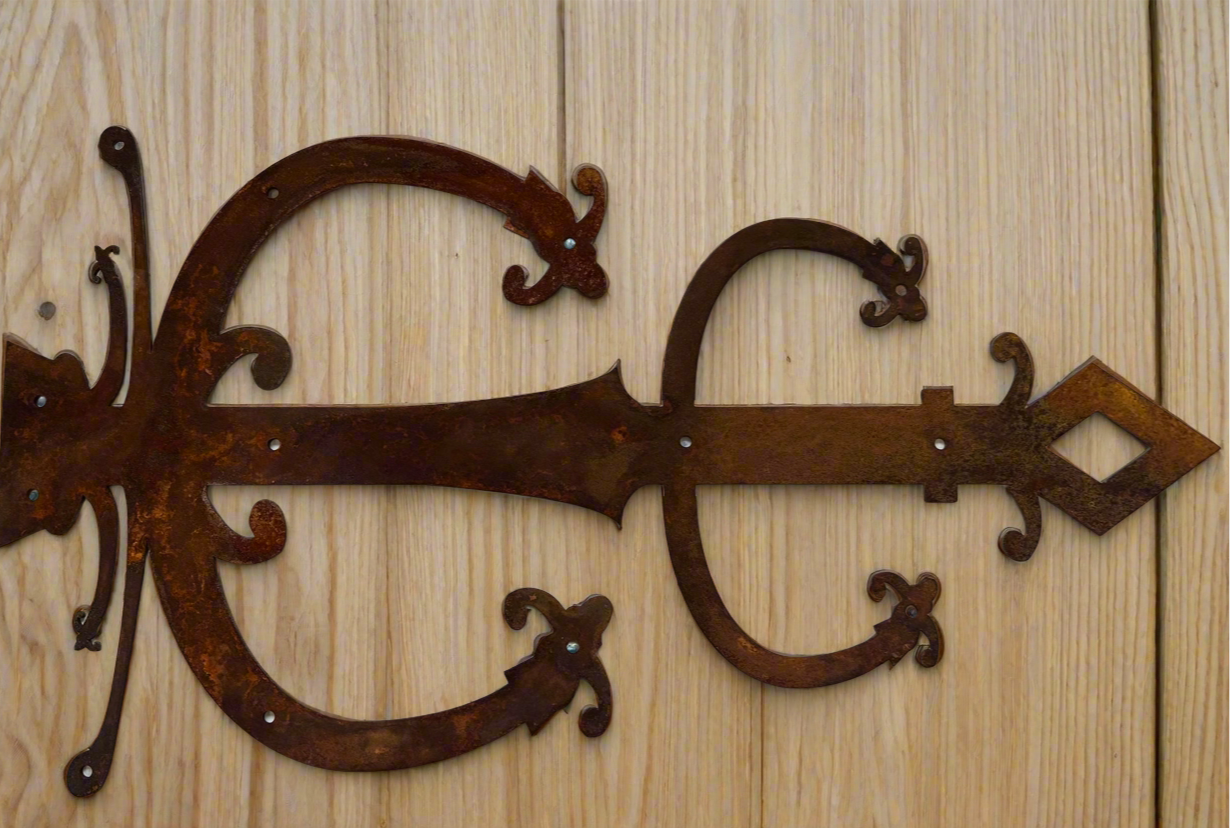 Corten steel hinge
