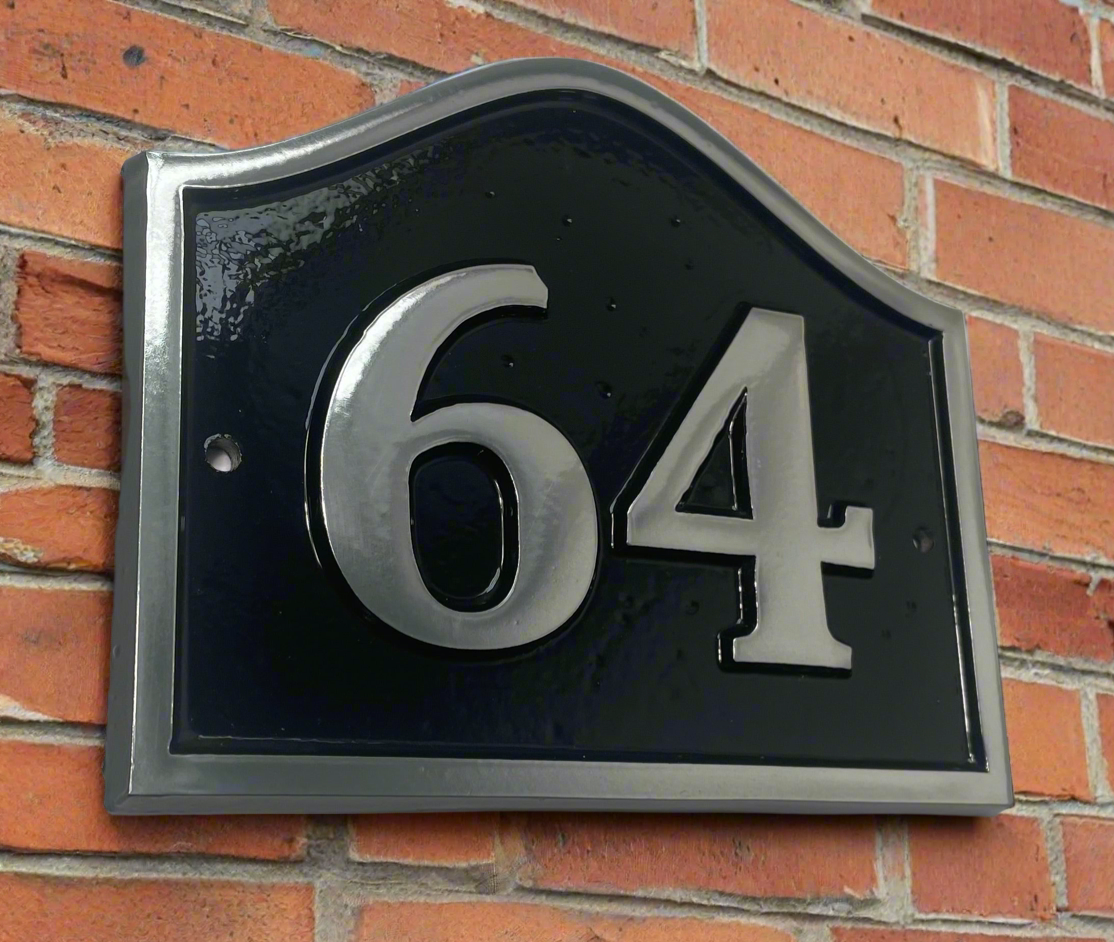 Number sign cast aluminium
