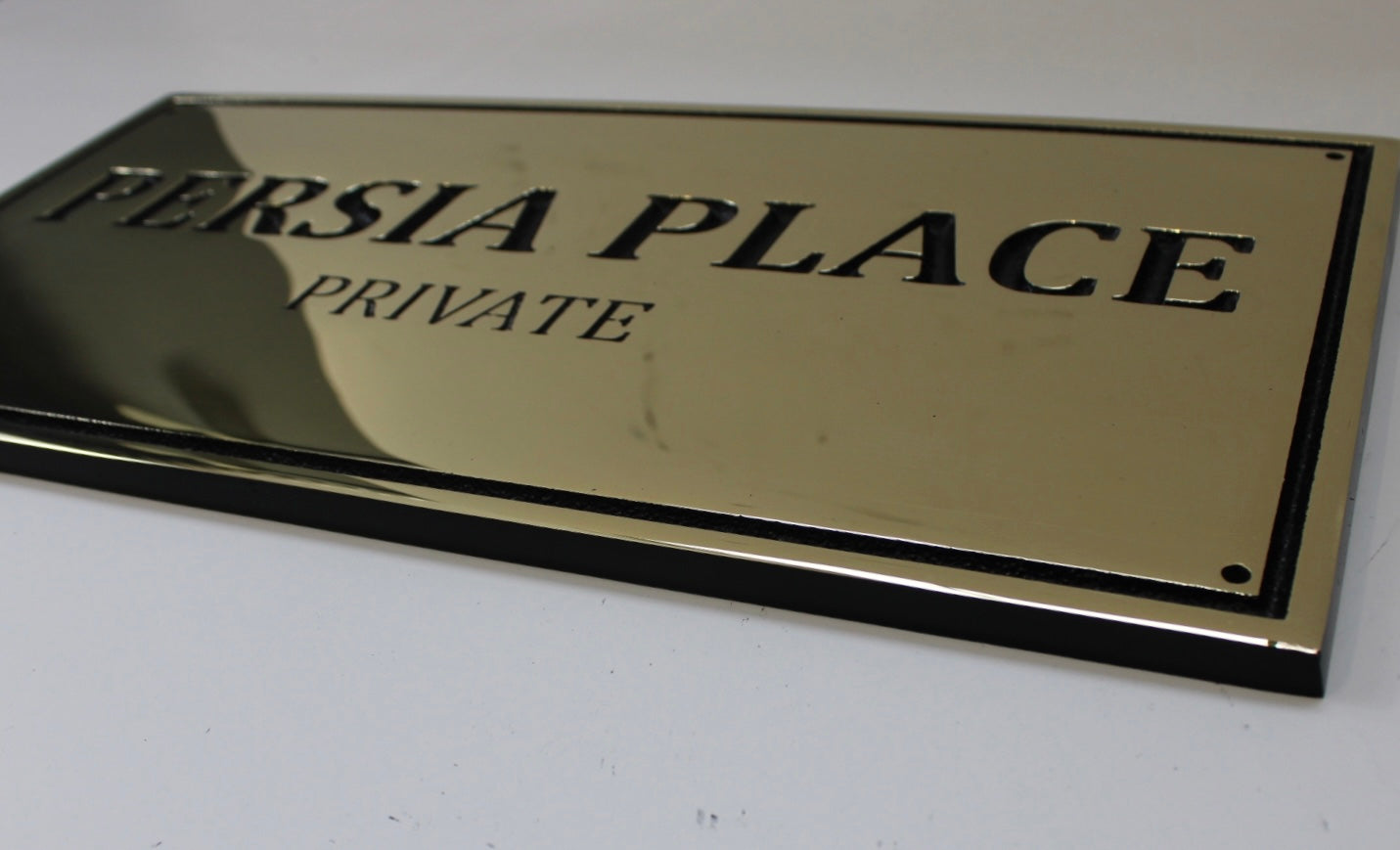 Bronze House Sign polished