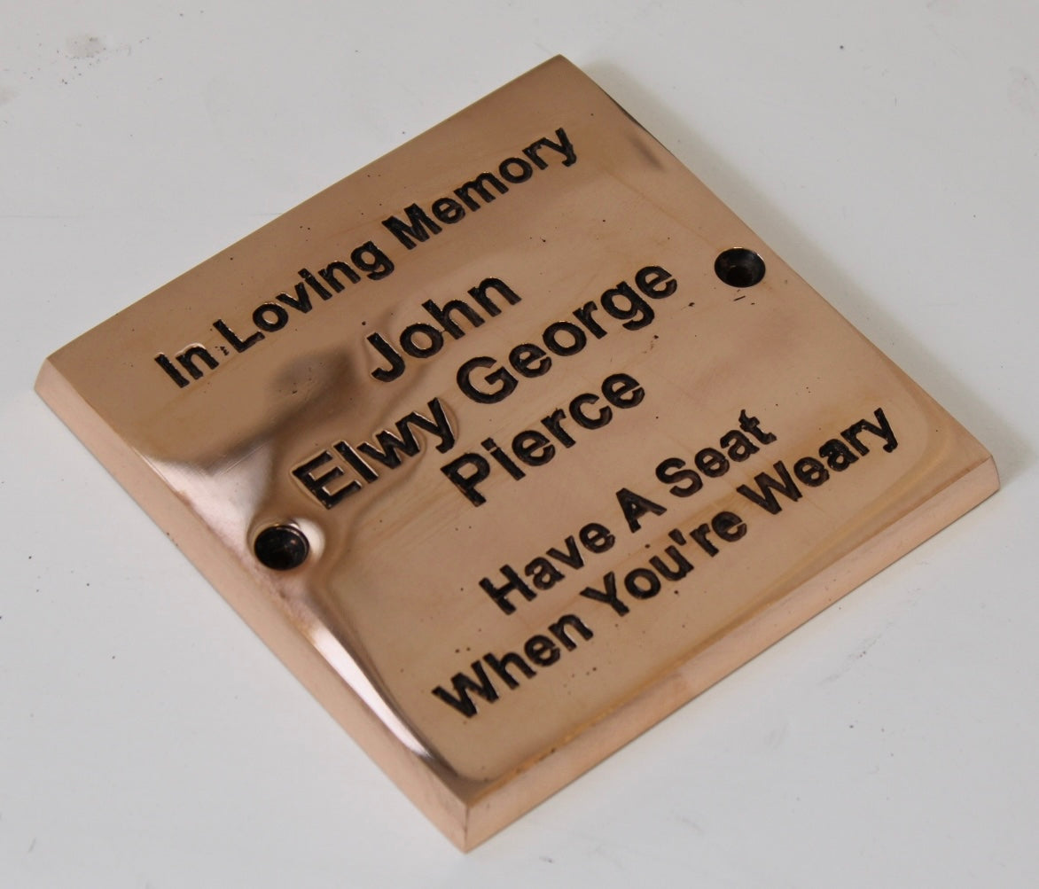 Luxury copper plaque