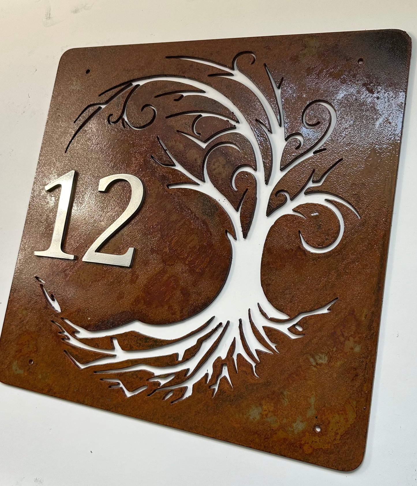Corten steel number sign