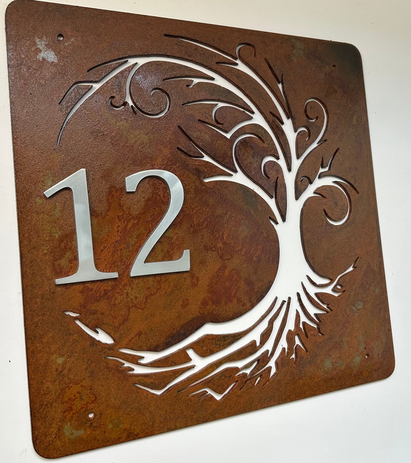 Corten steel number sign