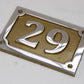 Silver Rectangle House Sign in Aluminium