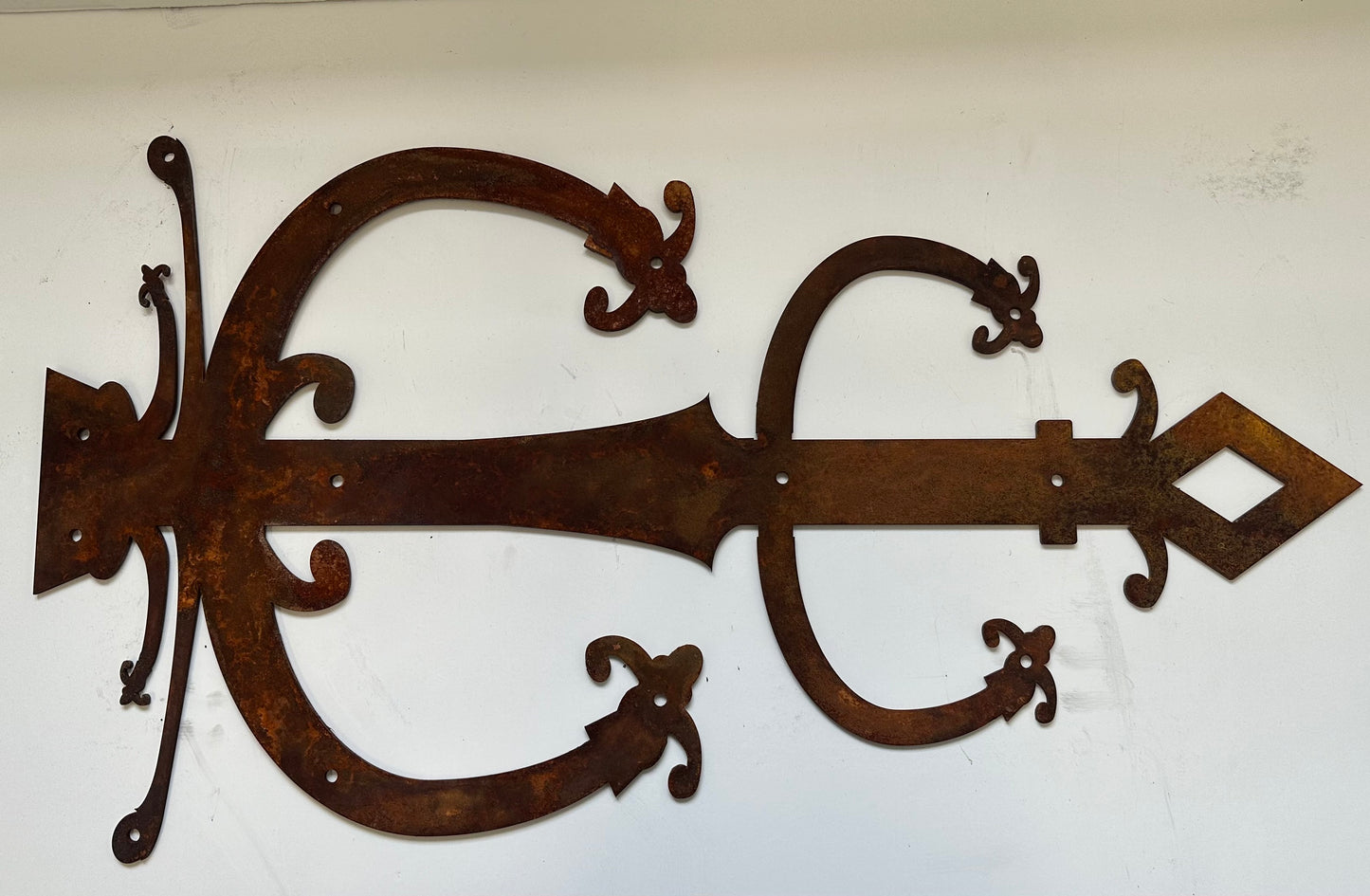Corten steel hinge