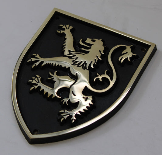 Scottish lion bronze shield