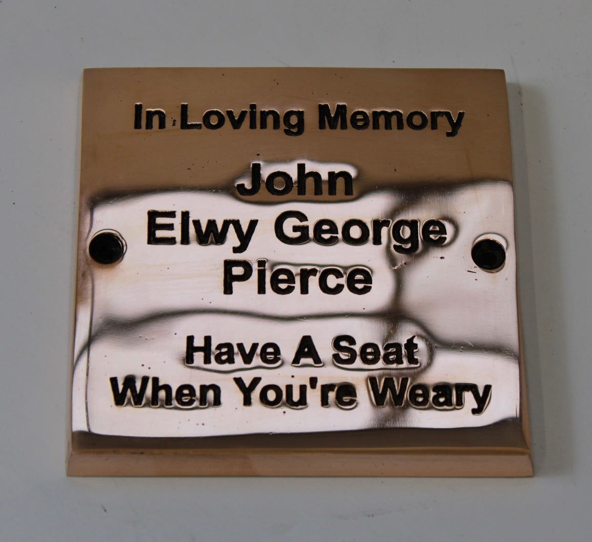 Luxury copper plaque