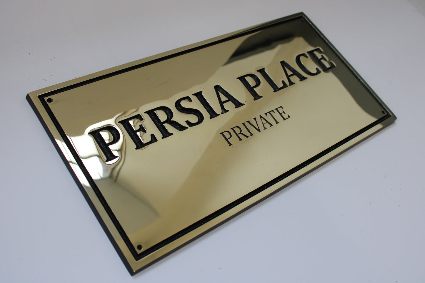 Bronze House Sign polished