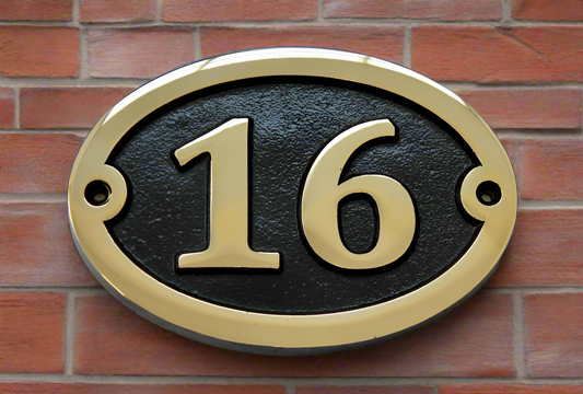 Number sign in bronze