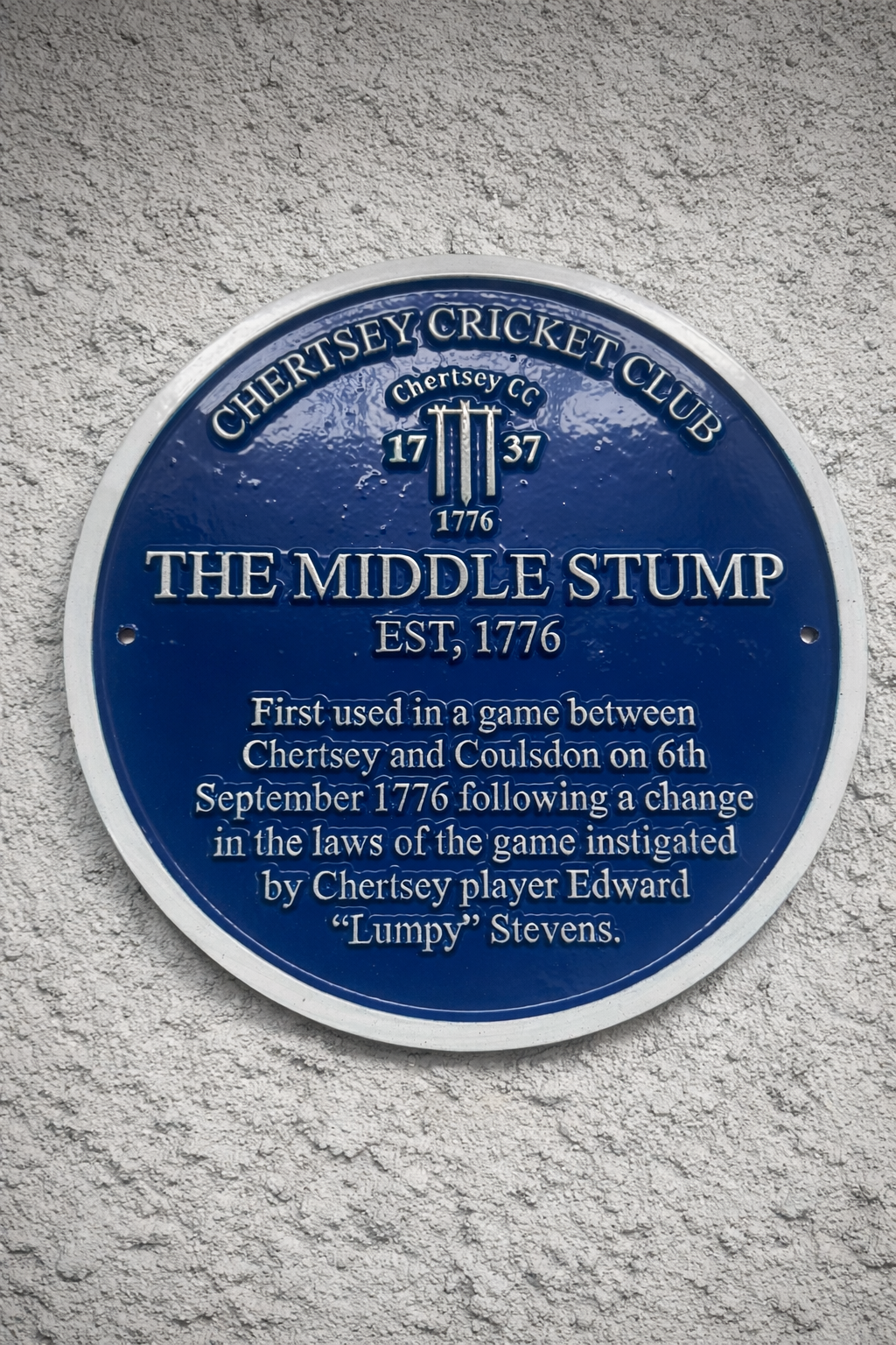 Blue Heritage Style Plaque – Cast Aluminium House Sign with Raised Lettering