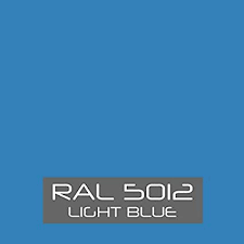 RAL 5012 Light Blue color swatch on a blue background
