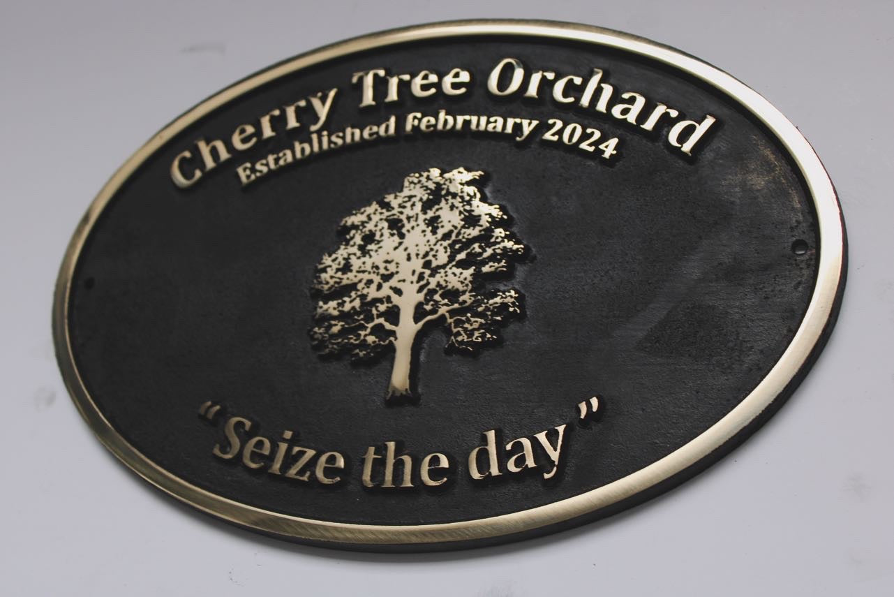 Cast Bronze address sign