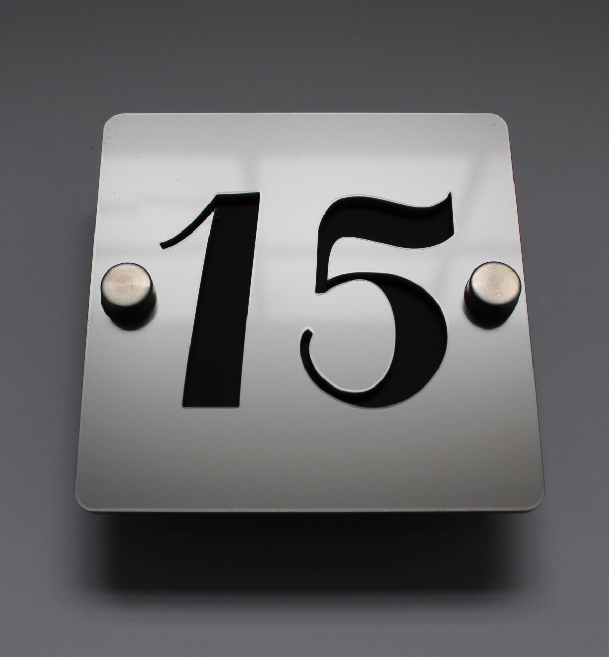 acrylic house sign silver