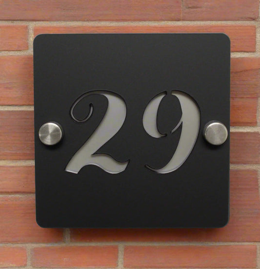 Black Acrylic house sign