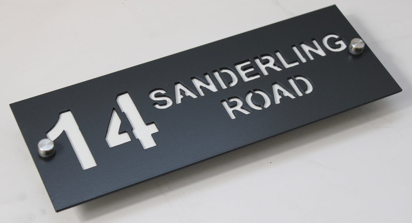 Contemporary house sign