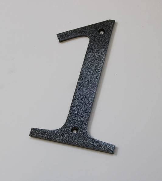 House number in grey