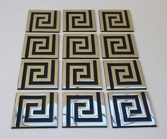 Bronze Greek key tiles