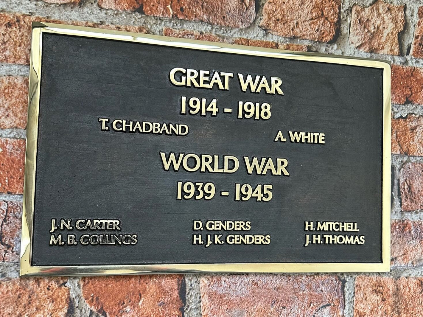 bronze memorial plaque
