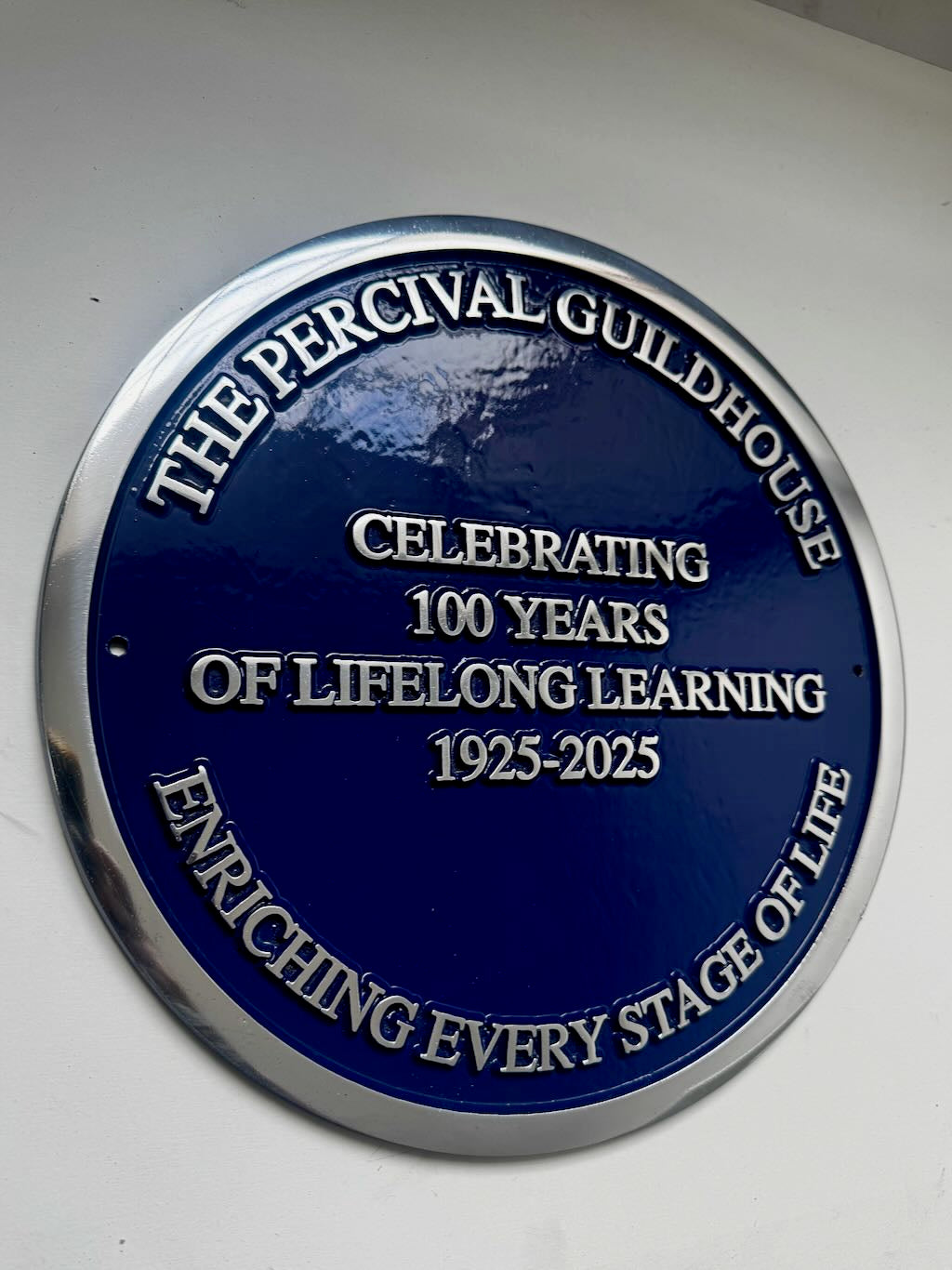 Dark Blue Heritage Style Plaque in Polished Cast Aluminium