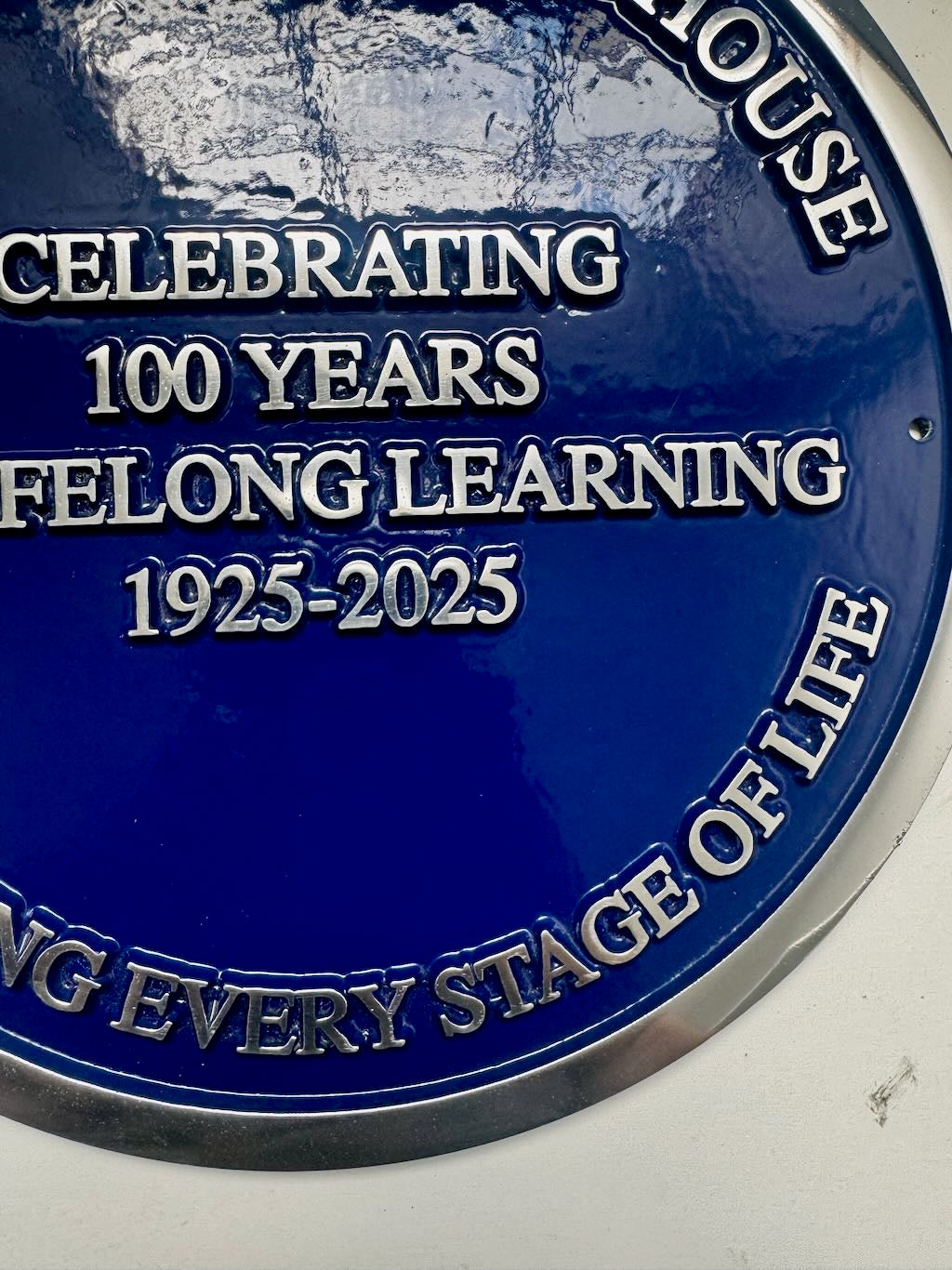 Dark Blue Heritage Style Plaque in Polished Cast Aluminium