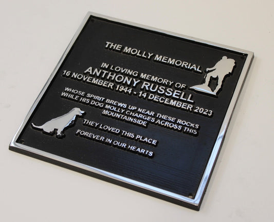 Memorial Sign Cast Aluminium