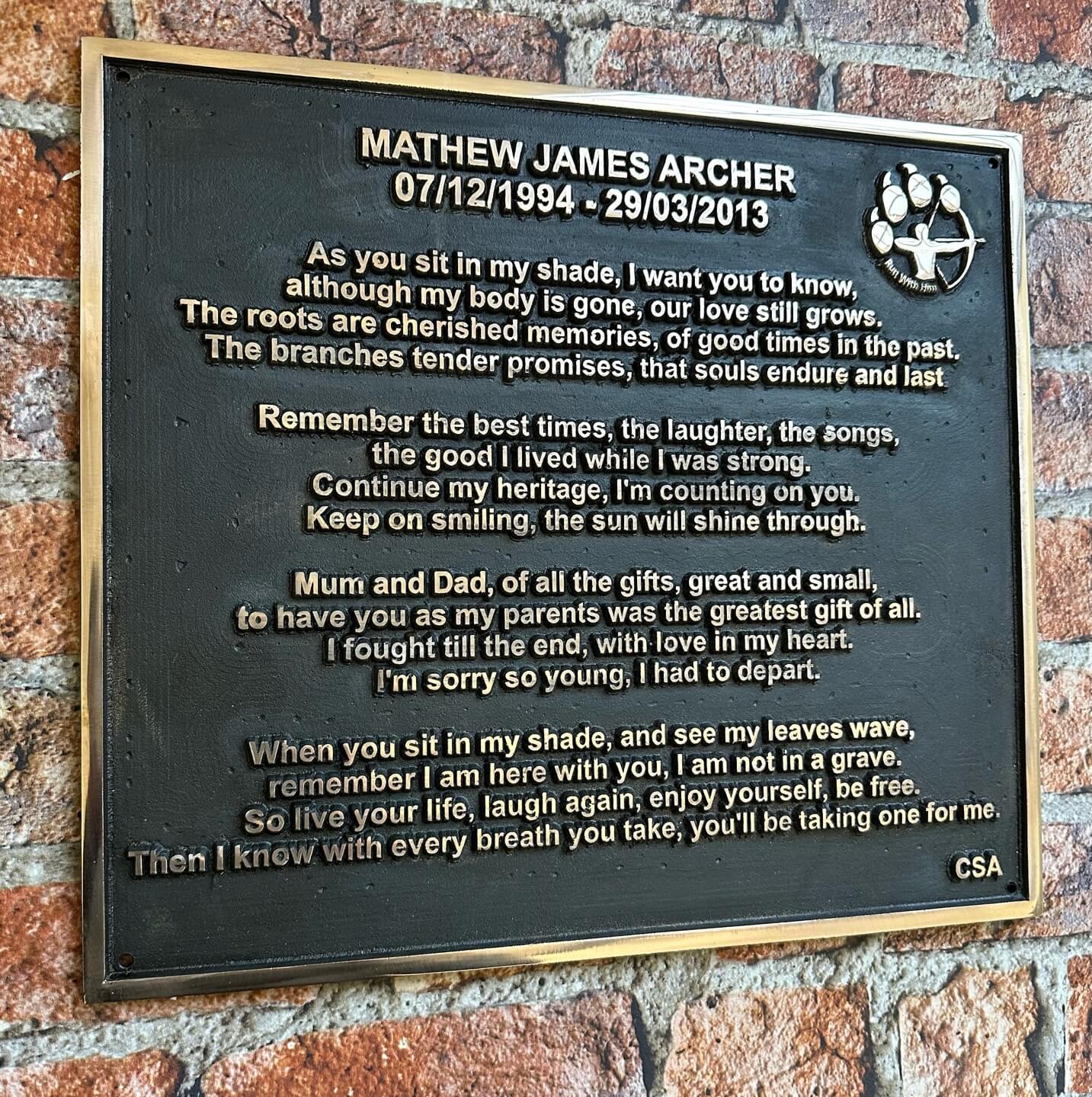 Silicon bronze plaques