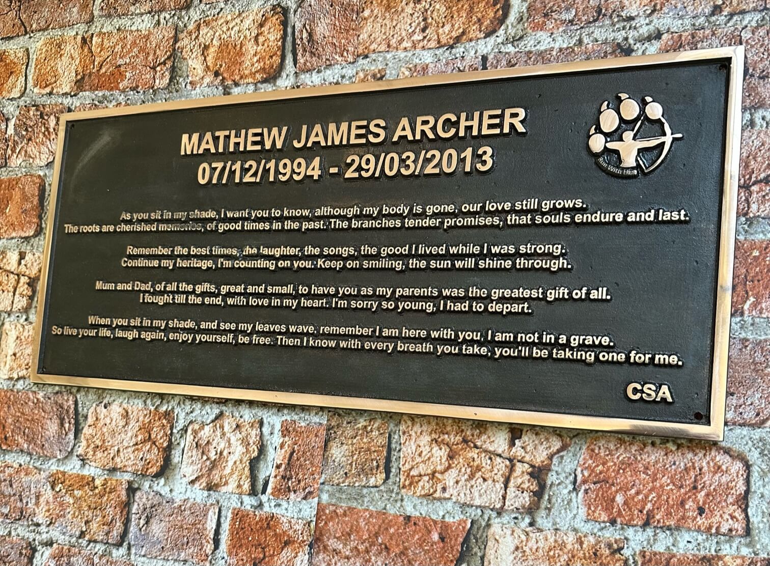 Silicon bronze plaques