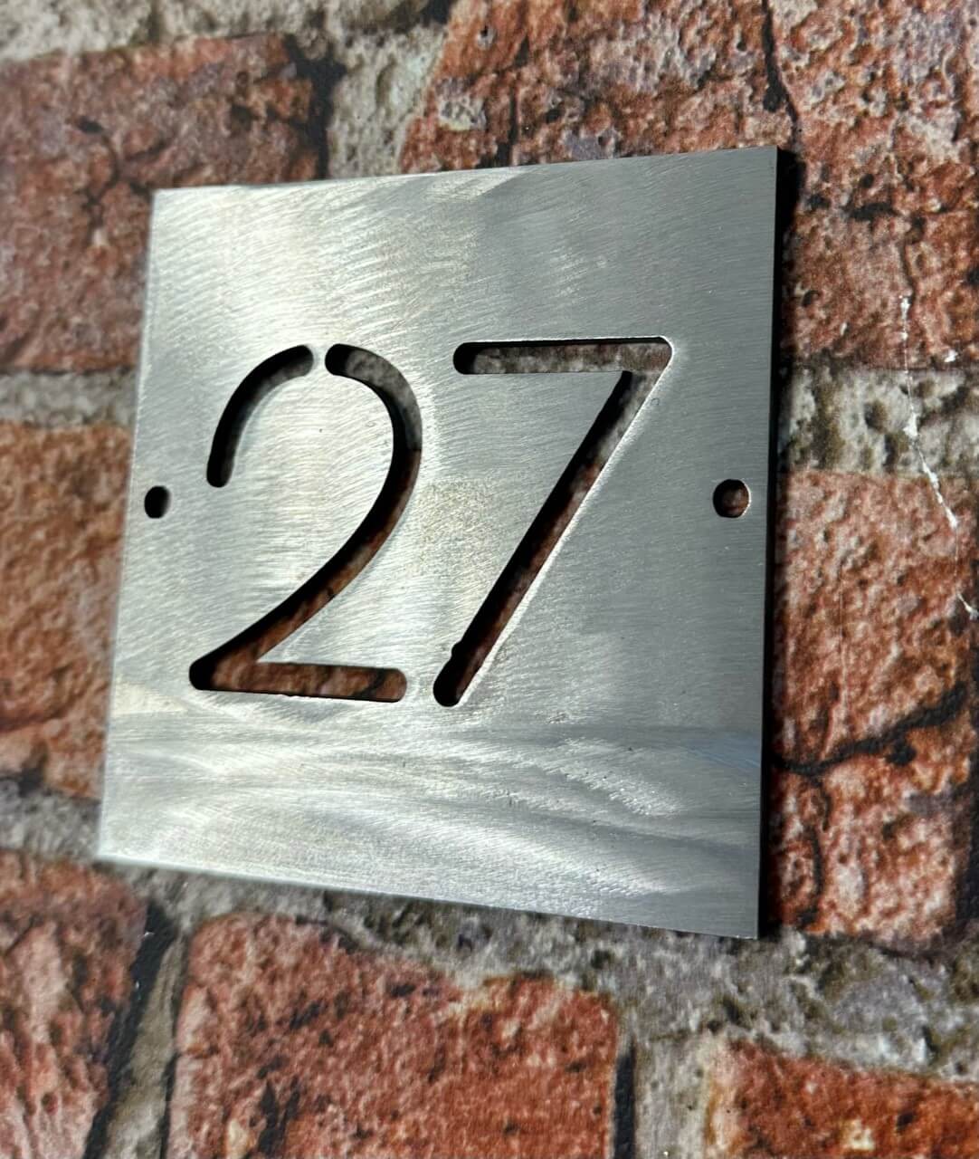 steel cut sign square shape