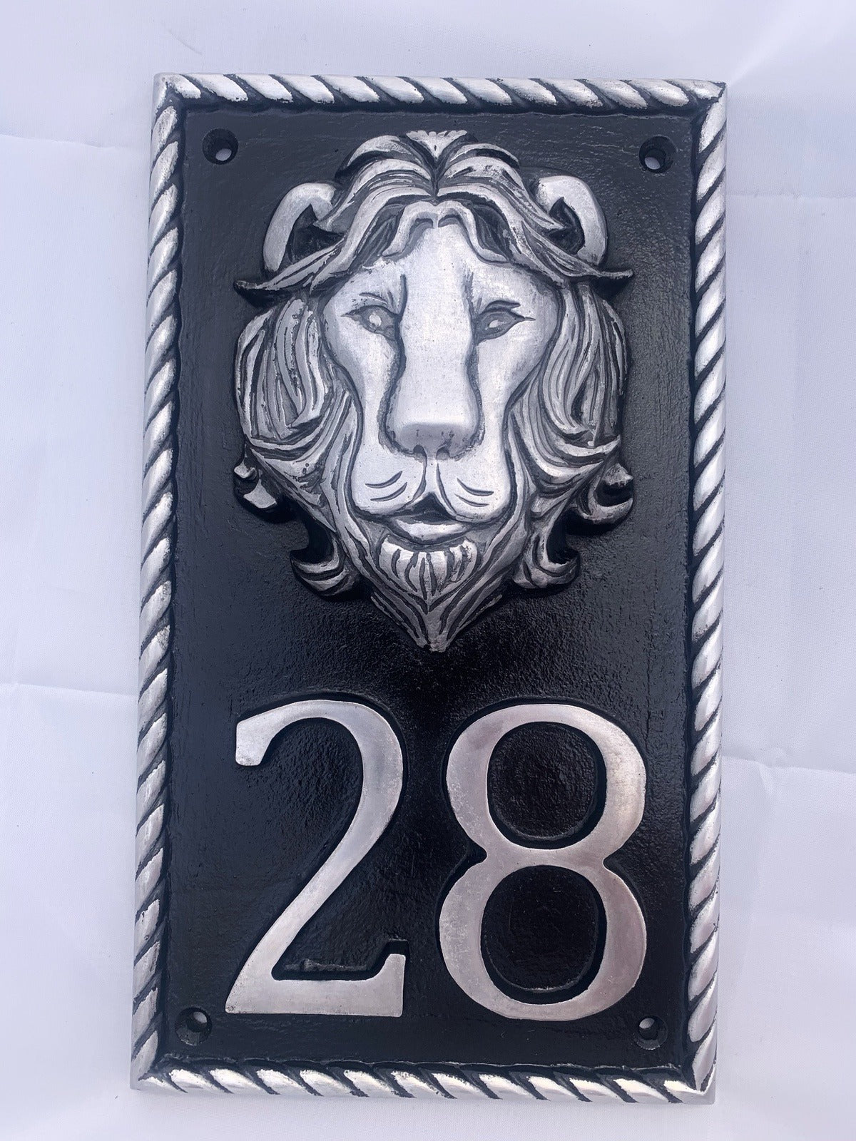 House Number Sign with Lion