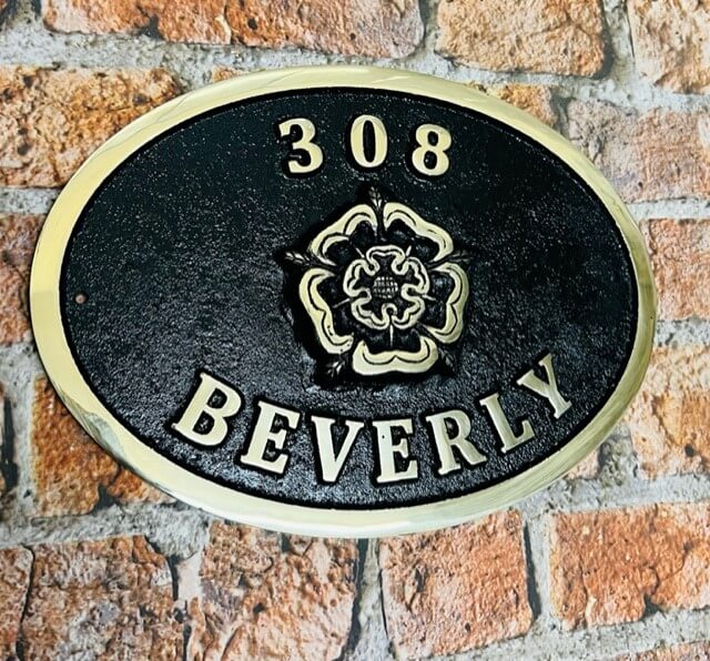 Address Plaque in Bronze