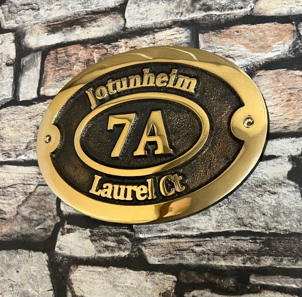 Address Sign in bronze