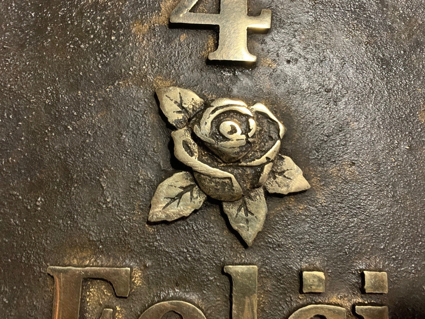 House Name Sign with Rose