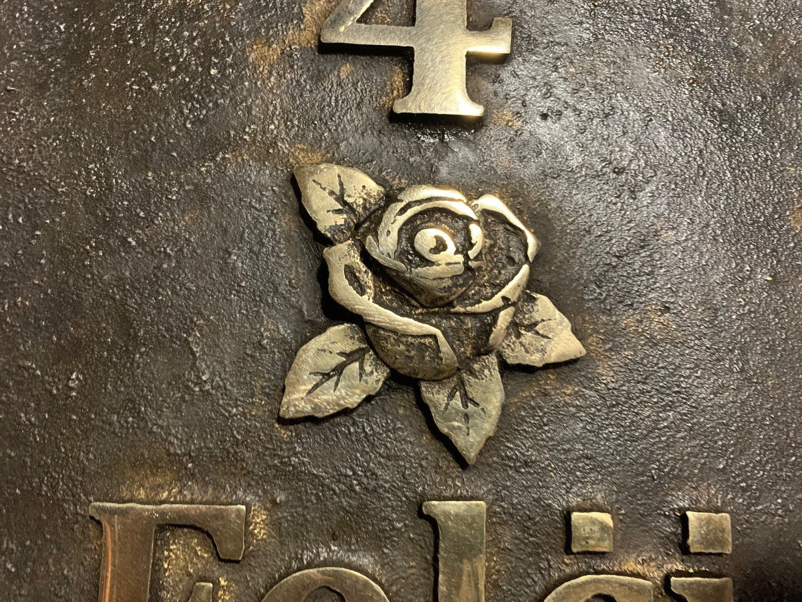 House Name Sign with Rose