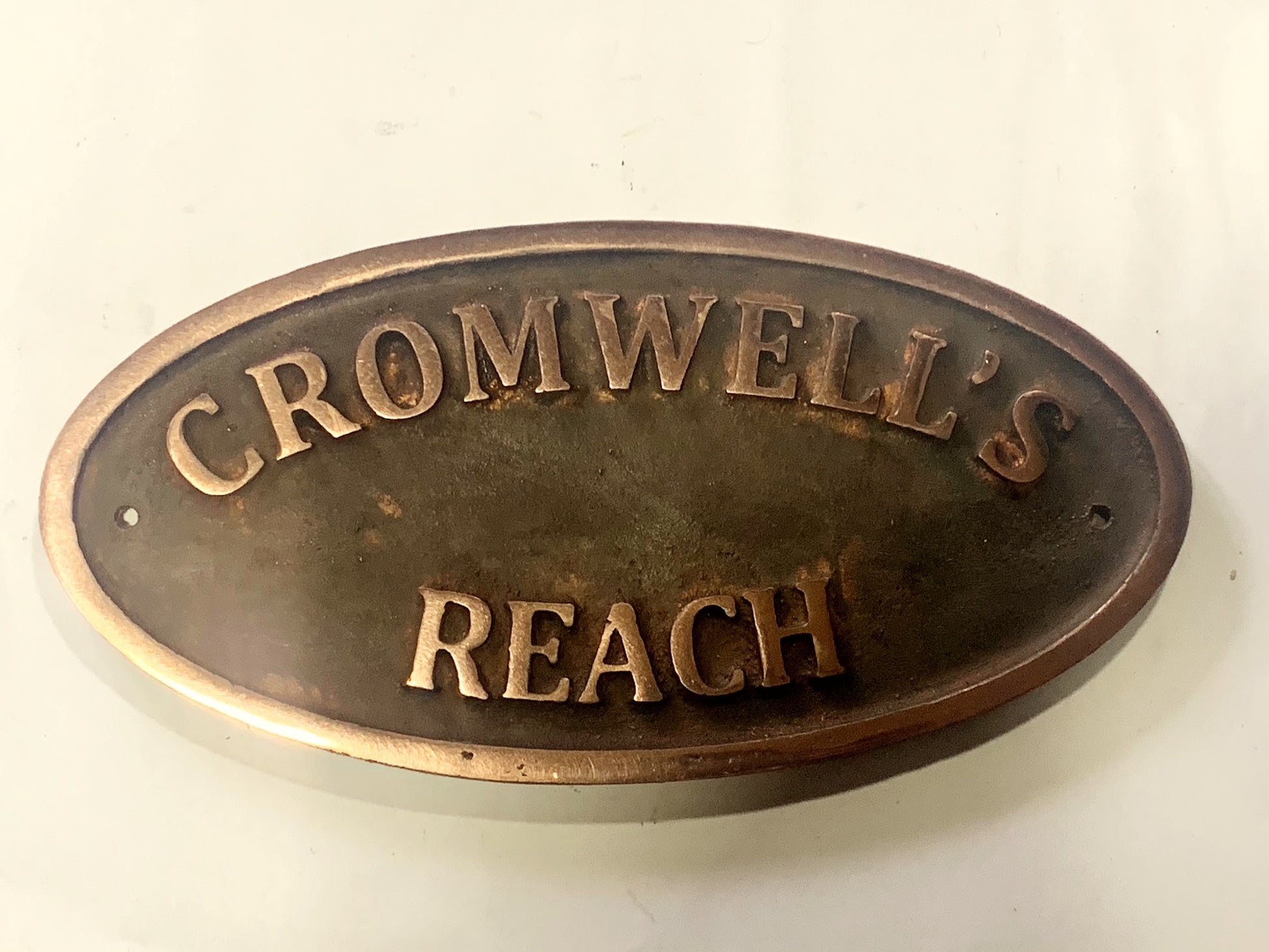 Metal House Sign in Cast Copper