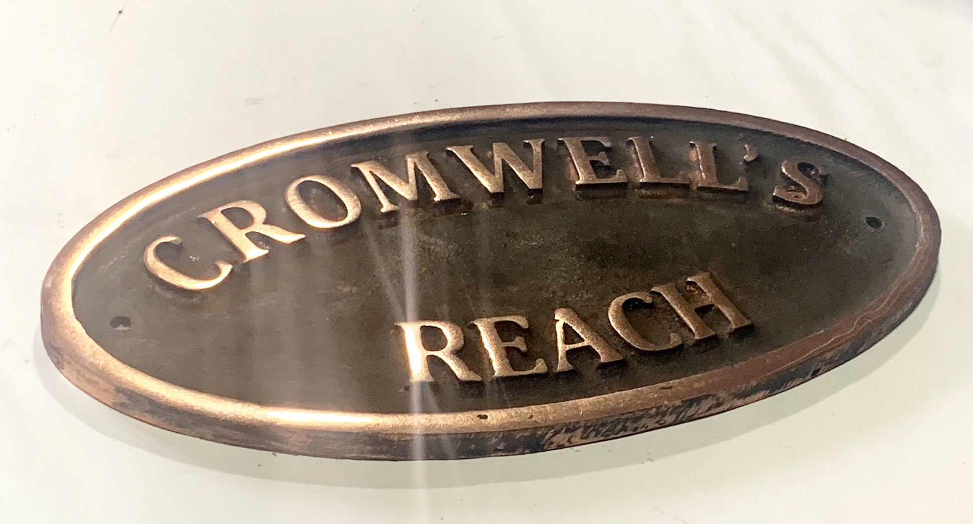 Metal House Sign in Cast Copper