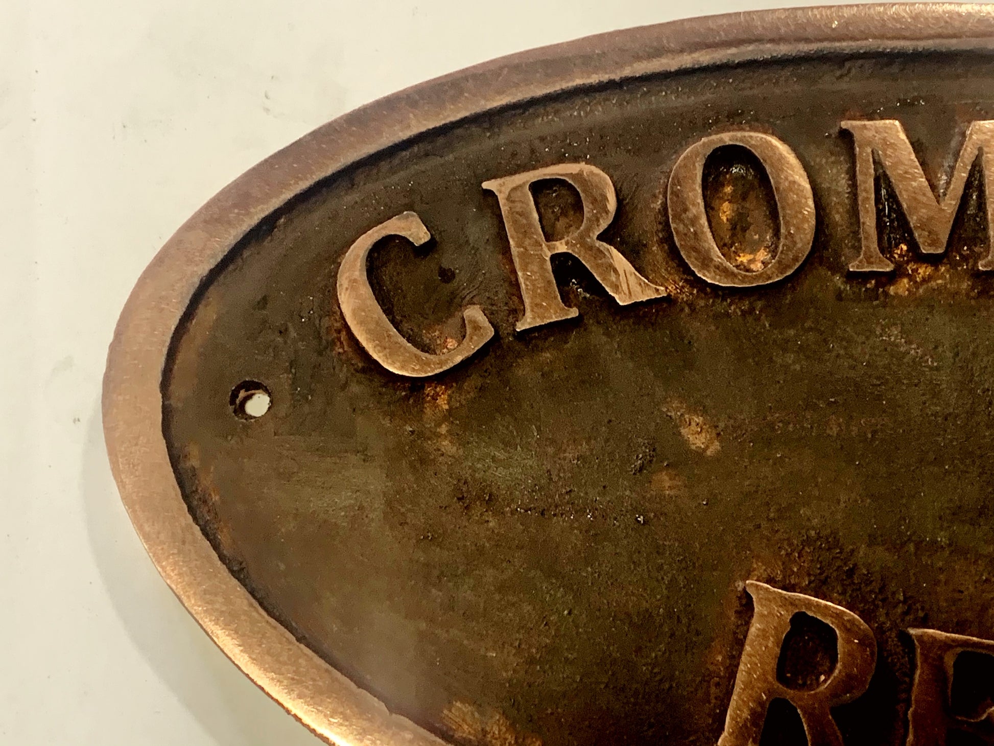 Metal House Sign in Cast Copper