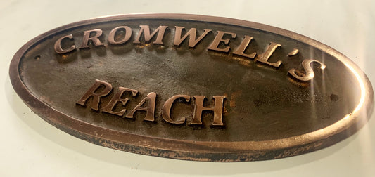House Name Sign in Cast Copper