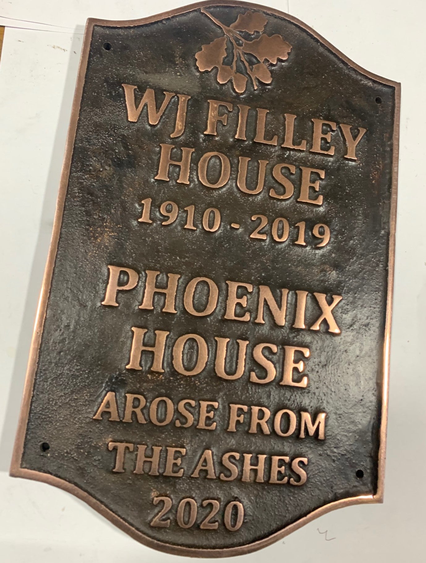 Memorial Plaque in Copper